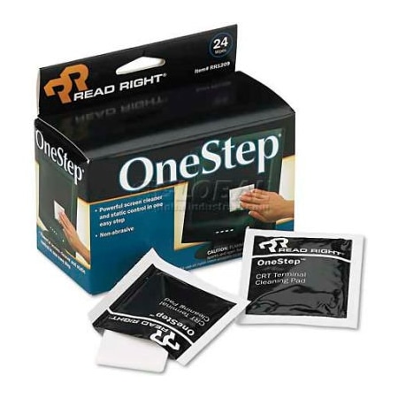 Read Right® OneStep Screen Cleaner, 24/Box - REARR1209